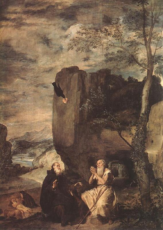 VELAZQUEZ, Diego Rodriguez de Silva y Sts Paul the Hermit and Anthony Abbot ar